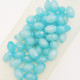 Acrylic Beads 12mm Oval Faceted - Pastel Baby Blue - 20gms / 50 Beads