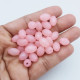 Acrylic Beads 12mm Oval Faceted - Pastel Baby Pink - 20gms / 50 Beads