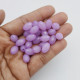 Acrylic Beads 12mm Oval Faceted - Pastel Lilac - 20gms / 50 Beads