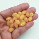 Acrylic Beads 12mm Oval Faceted - Golden Yellow - 20gms / 50 Beads