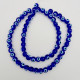 Glass Beads 6mm Evil Eye - Dark Blue & Blue - 1 String / 65 Beads