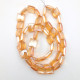 Glass Beads 12mm Square - Amber - 1 String / 50 beads