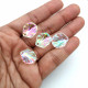 Acrylic Beads 16mm Shell - Clear With Lustre - 30 Beads