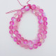 Aura Glass Beads 8mm - Frosted Dual Pink With Lustre - 1 String / 45 Beads