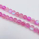 Aura Glass Beads 8mm - Frosted Dual Pink With Lustre - 1 String / 45 Beads