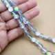 Aura Glass Beads 8mm - Frosted Dual Grey With Lustre - 1 String / 45 Beads