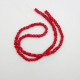 Glass Beads 5mm Cube Faceted - Red - 1 String / 90 Beads