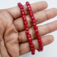 Glass Beads 5mm Cube Faceted - Dark Red - 1 String / 90 Beads