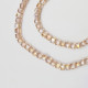 Glass Beads 5mm Cube Faceted - Champagne With Lustre - 1 String / 90 Beads