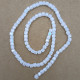 Glass Beads 5mm Cube Faceted - White With Lustre - 1 String / 90 Beads