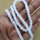 Glass Beads 5mm Cube Faceted - White With Lustre - 1 String / 90 Beads