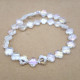 Glass Beads 12mm Clover Faceted - Clear With Lustre - 1 String / 30 Beads