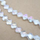 Glass Beads 12mm Clover Faceted - Clear With Lustre - 1 String / 30 Beads