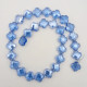 Glass Beads 12mm Clover Faceted - Ocean Blue - 1 String / 30 Beads