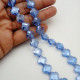 Glass Beads 12mm Clover Faceted - Ocean Blue - 1 String / 30 Beads