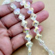 Glass Beads 10mm Clover Faceted - Pale Yellow With Lustre - 1 String / 35 beads