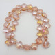 Glass Beads 10mm Clover Faceted - Amber With Lustre - 1 String / 35 beads