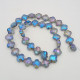 Glass Beads 10mm Clover Faceted - Grey With Lustre - 1 String / 35 beads