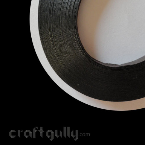 Quilling Strips 10mm Black - 17Inch - 100 Strips