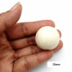 Wooden Beads 30mm Round - Ivory - 4 Beads