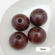 Wooden Beads 25mm Round - Dark Walnut - 4 Beads