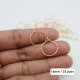 Earring Hoops 16mm - Golden Finish - 25 Pairs