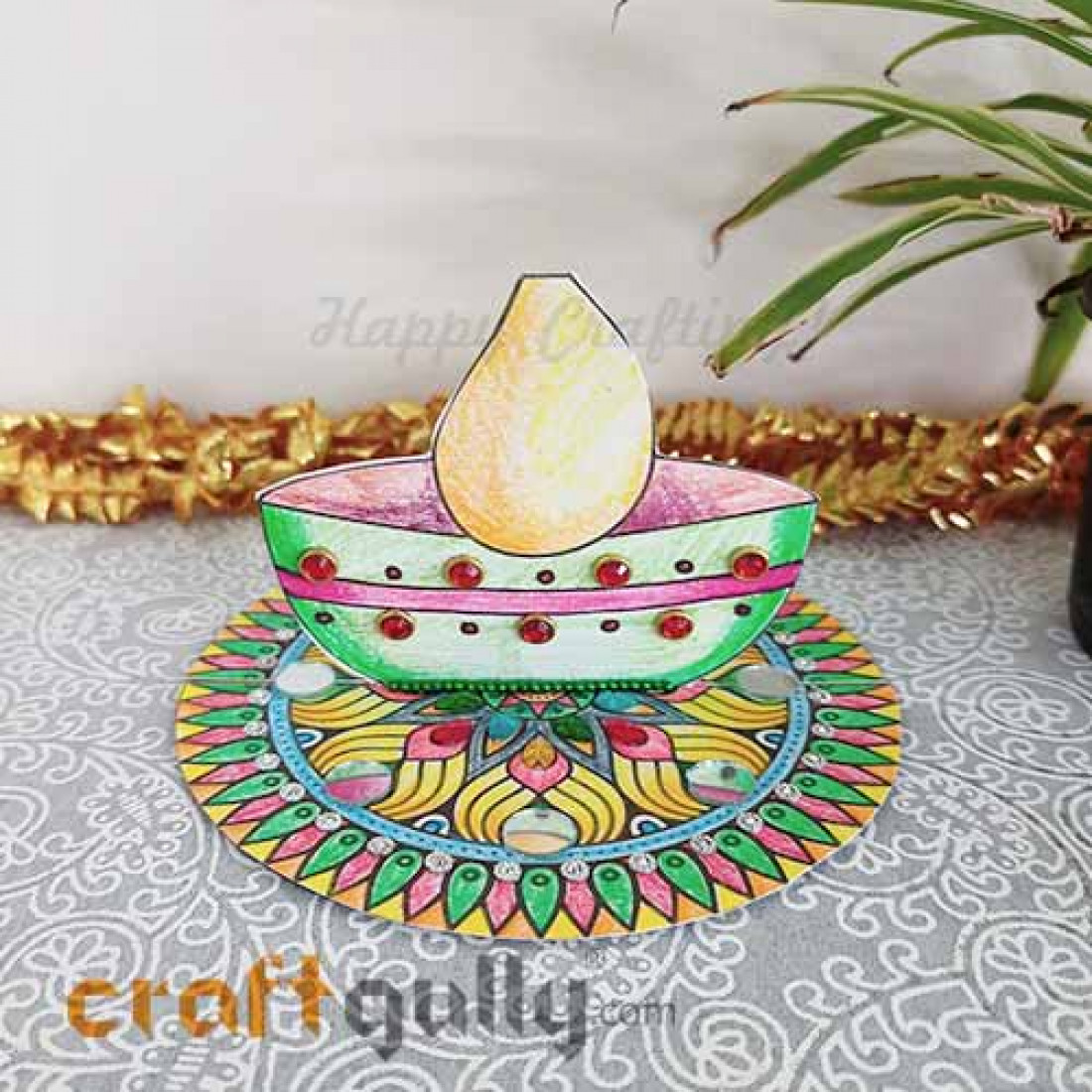 Buy CraftGully 3D Diwali Diya Printable Template Online.