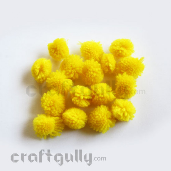 Pom Poms 20mm - Lemon Yellow - Pack of 25