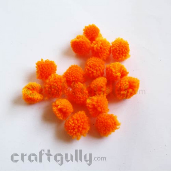 Pom Poms 20mm - Orange - Pack of 25