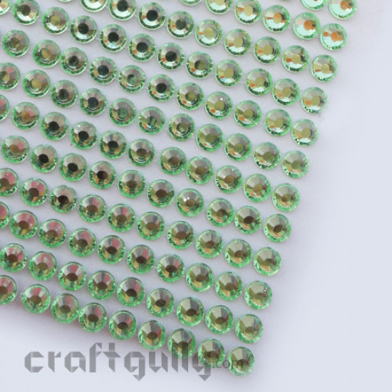 Rhinestone Stick-ons 7mm - Light Green