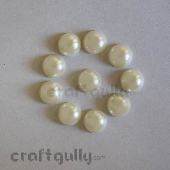 Flatback Pearls 15mm - Round - Pack of 10