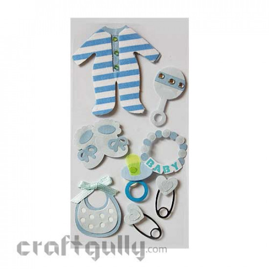 Paper 3D Stickers - Baby - Blue