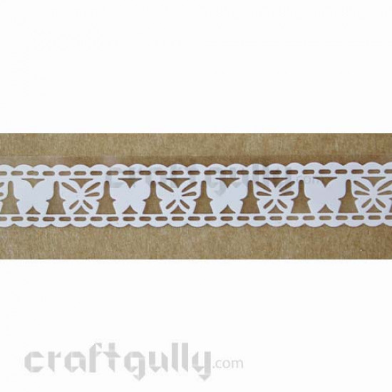 Lace Tape - Butterflies - White