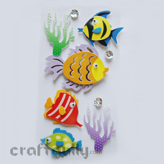 Paper 3D Stickers - Fish