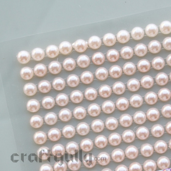 Peach Pearl Stick-ons 4mm