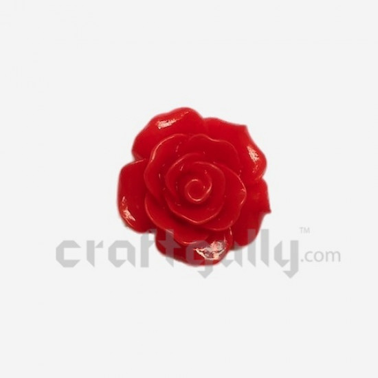 Resin Rose 20mm - Red