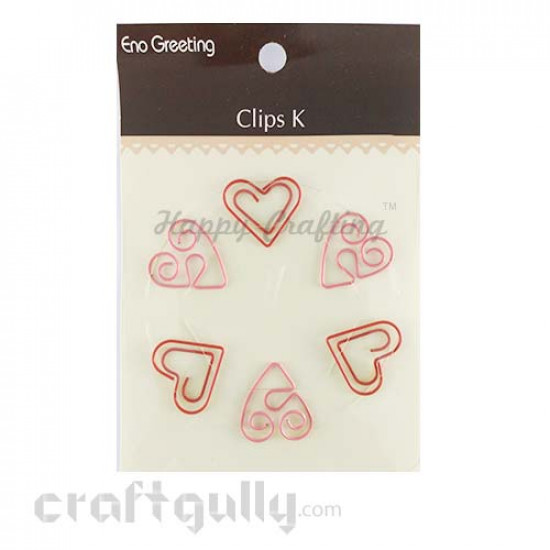 Paper Clips #3 - Hearts - Pack of 6