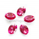 Rhinestone - Oval - Pink (Pack of 5)