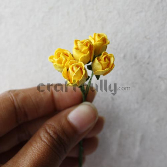 Paper Roses - Mini5 - Yellow