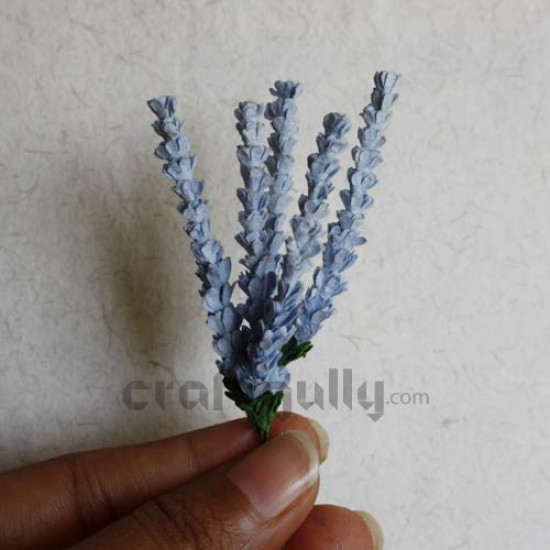 Paper Flowers - Deco Sprig#2 - Blue