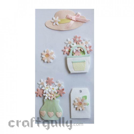 Paper 3D Stickers - Flowers #4