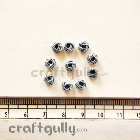 Metal Beads - 6mm - Knots - Pack of 10