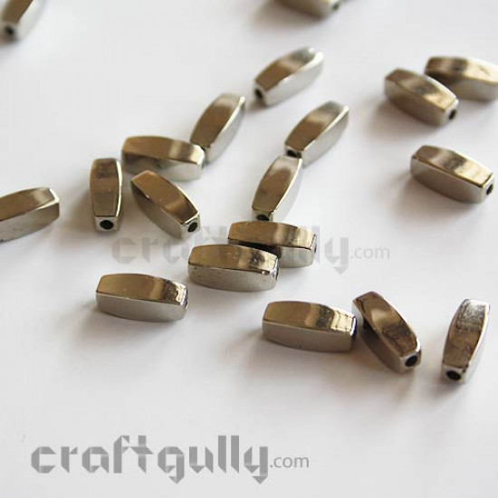 Metalized Beads - 8mm - Pipes - Pack of 50