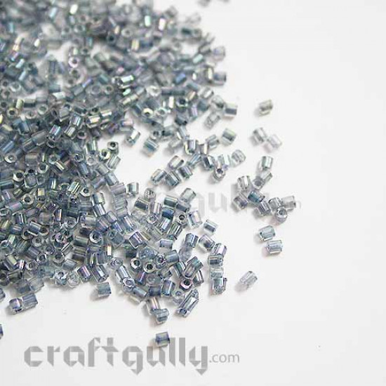 Seed Beads 2mm Glass - Grey - 25gms