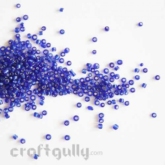 Seed Beads 2mm Glass - Cobalt Blue - 25gms