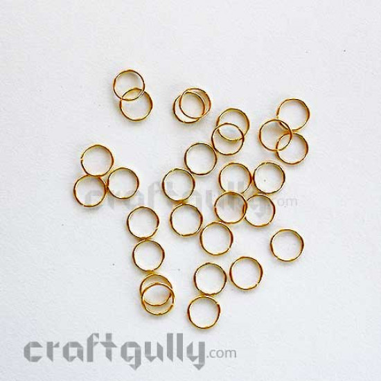 Jump Rings 8mm - Golden Finish - 10 gms