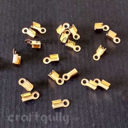 Uxcell 1000Pack 2x2mm Crimp Tube Beads Jewelry Making Crimp End Spacer Bead, Gold Tone, Size: 2 mm x 2 mm