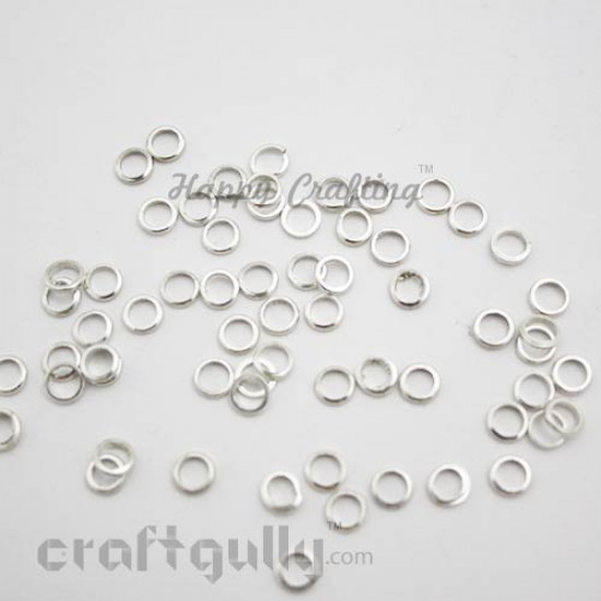 Jump Rings 4mm - Closed - Silver Finish - 5 gms