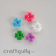 Resin Flowers - Assorted Colors - Pack of 5