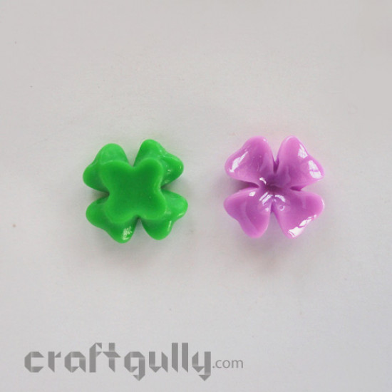 Resin Flowers - Assorted Colors - Pack of 5